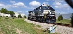 NS 4587 Engineer Side Photo as The Texas Sun Shines Off Her Very, Very,  Very Brand New Norfolk Southern Paint Job:)))